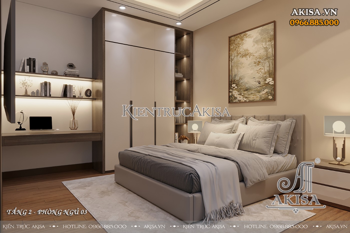 Thiết kế nội thất biệt thự hiện đại tối giản (CĐT: ông Cao - Hà Nội) NT211208