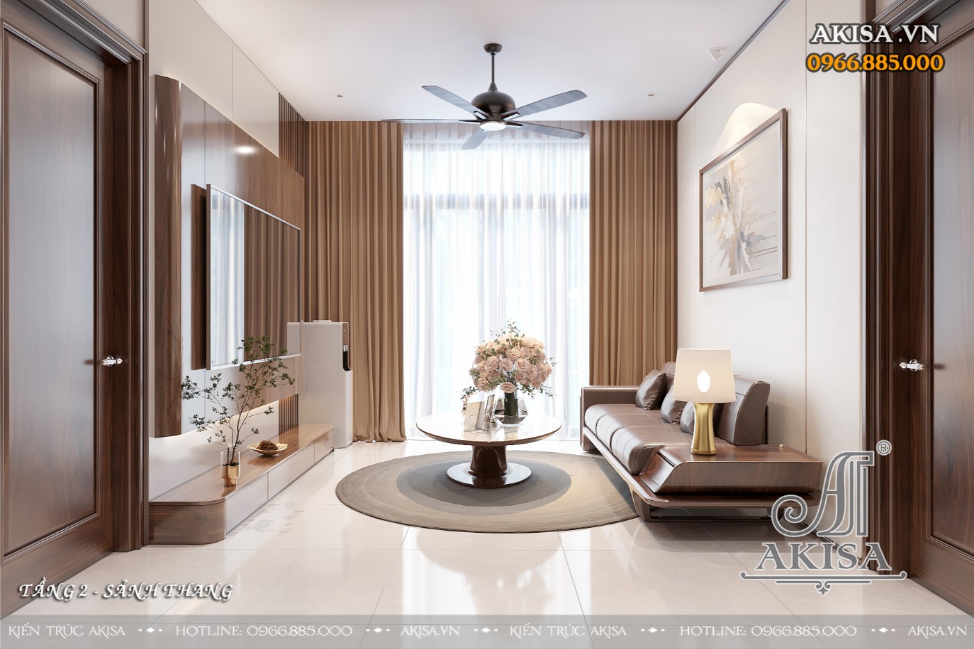 Nội thất biệt thự gỗ óc chó hiện đại (CĐT: bà Vân - Hà Nam) NT311197