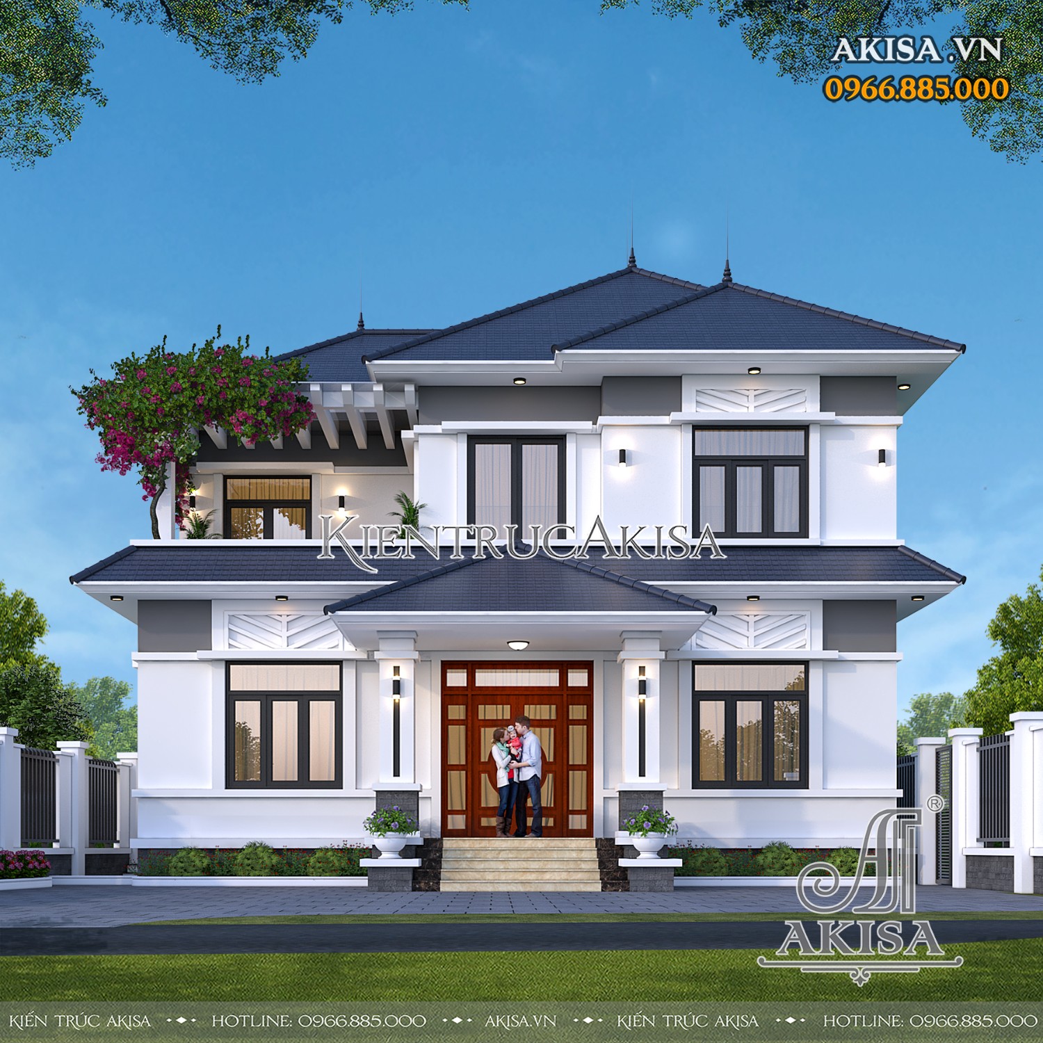 Giám sát thi công biệt thự tân cổ điển 2 tầng tại Hưng Yên (CĐT: ông Tuấn) TC211220-KT