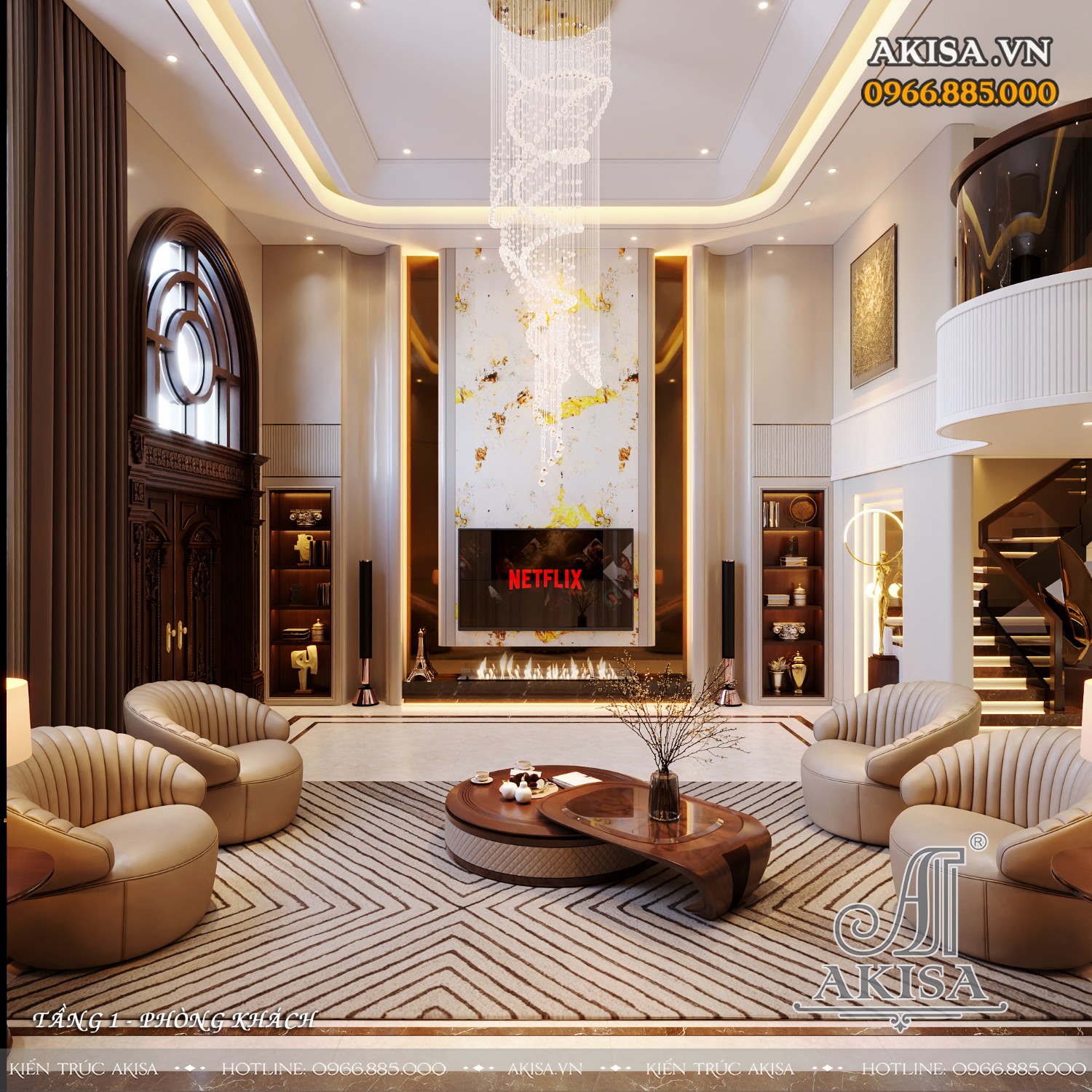 Thiết kế nội thất nhà phố phong cách Luxury (CĐT: ông Yên - Hà Nội) NT821159