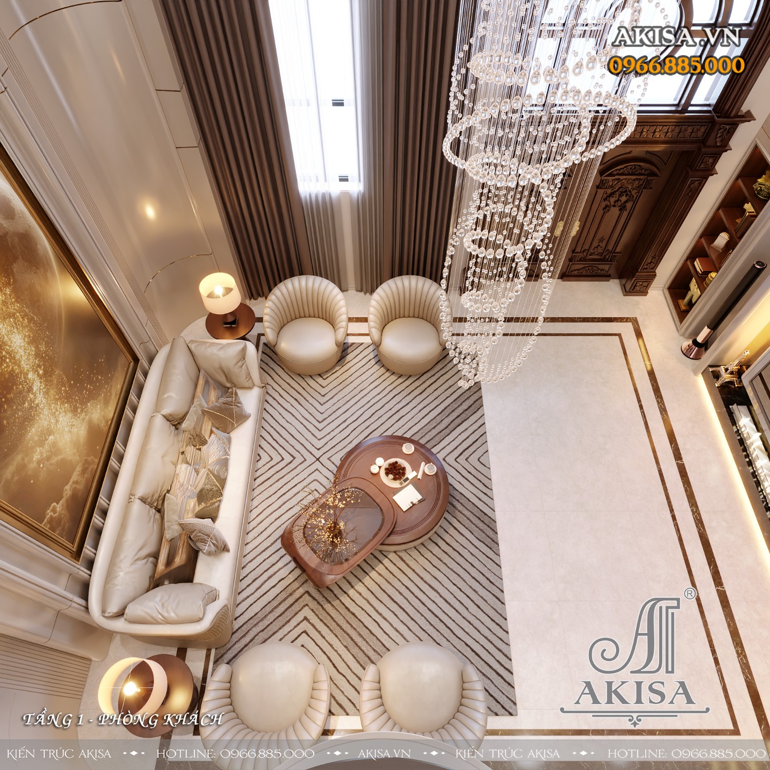 Thiết kế nội thất nhà phố phong cách Luxury (CĐT: ông Yên - Hà Nội) NT821159