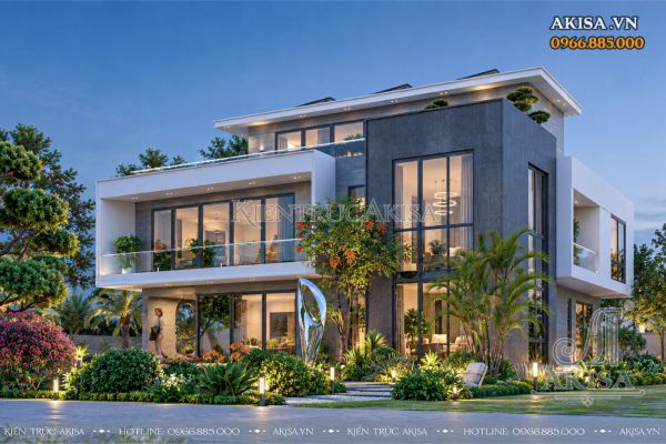 Biệt thự 3 tầng phong cách Modern Luxury (CĐT: ông Lâm - Quảng Ninh) BT311222