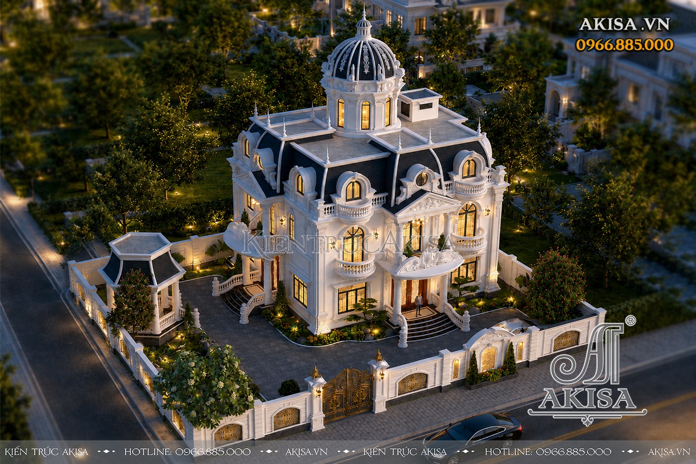 Biệt thự 2 tầng mái Mansard (CĐT: ông Ba - Thanh Hóa) BT221223