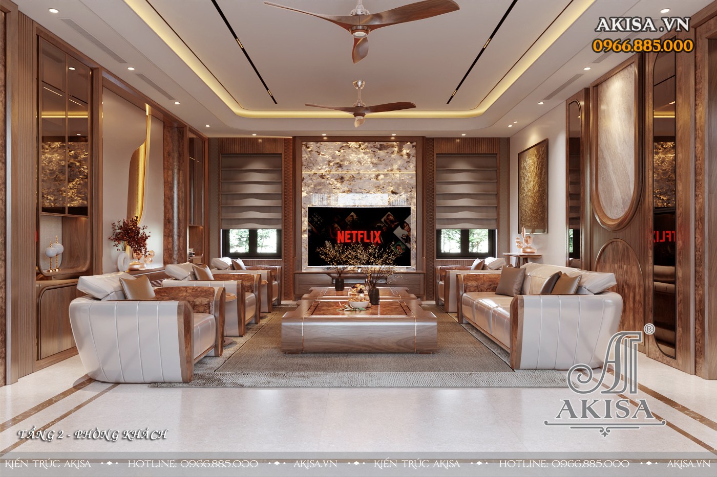 Nội thất gỗ óc chó phong cách hiện đại (CĐT: ông Hà - Bắc Ninh) NT211204