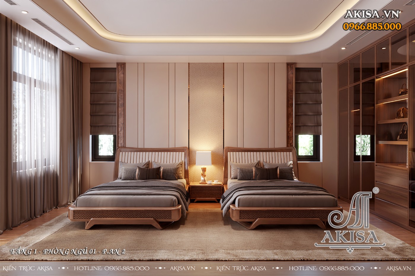 Nội thất gỗ óc chó phong cách hiện đại (CĐT: ông Hà - Bắc Ninh) NT211204