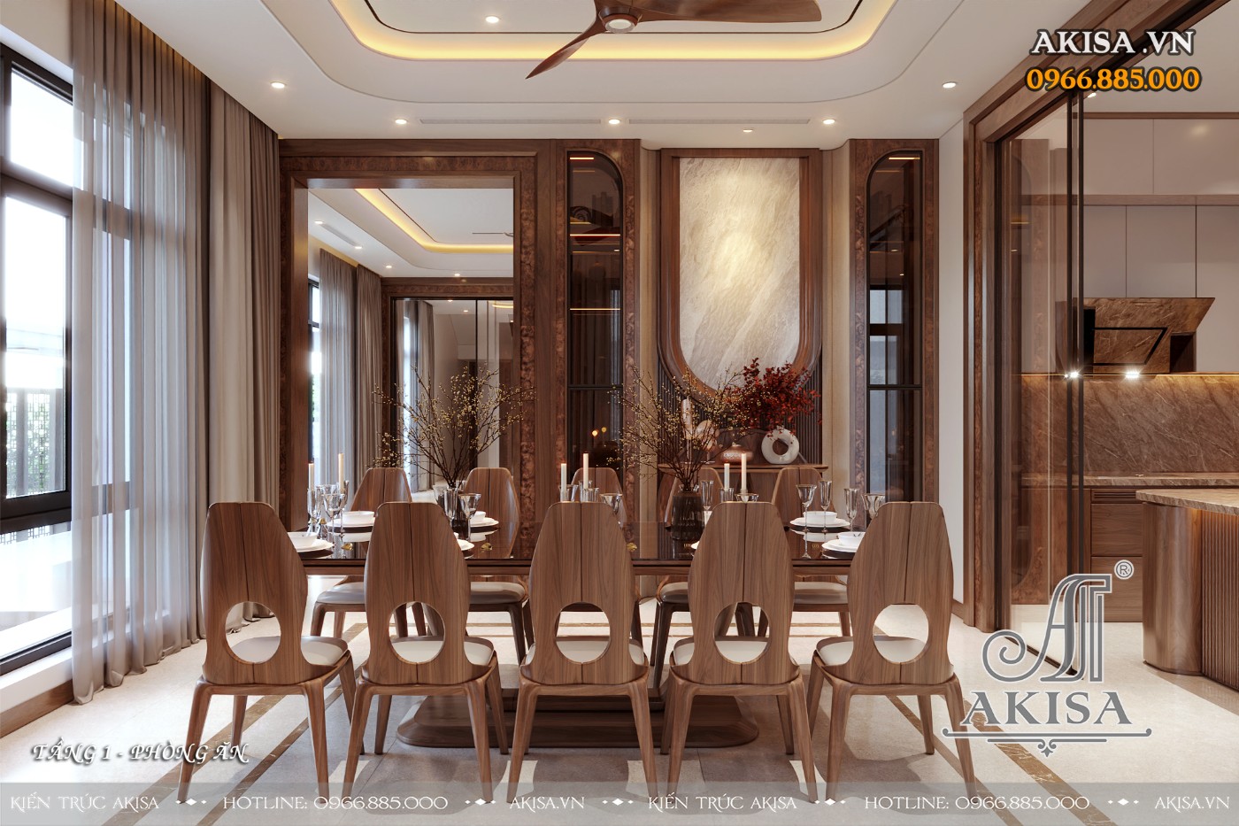 Nội thất gỗ óc chó phong cách hiện đại (CĐT: ông Hà - Bắc Ninh) NT211204