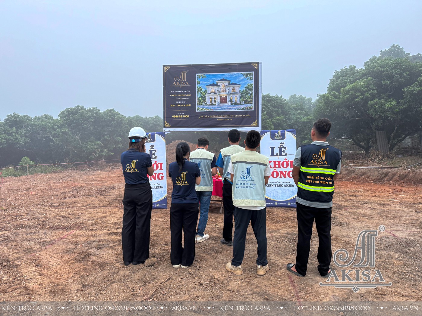 Lễ khởi công xây dựng biệt thự 2 tầng (CĐT: ông Thắng - Bắc Giang) TC221225-KC