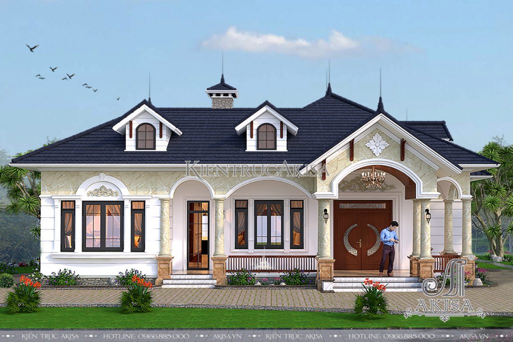 Mẫu thiết kế biệt thự mini 1 tầng mái Thái: Sự lựa chọn đẳng cấp cho gia đình bạn