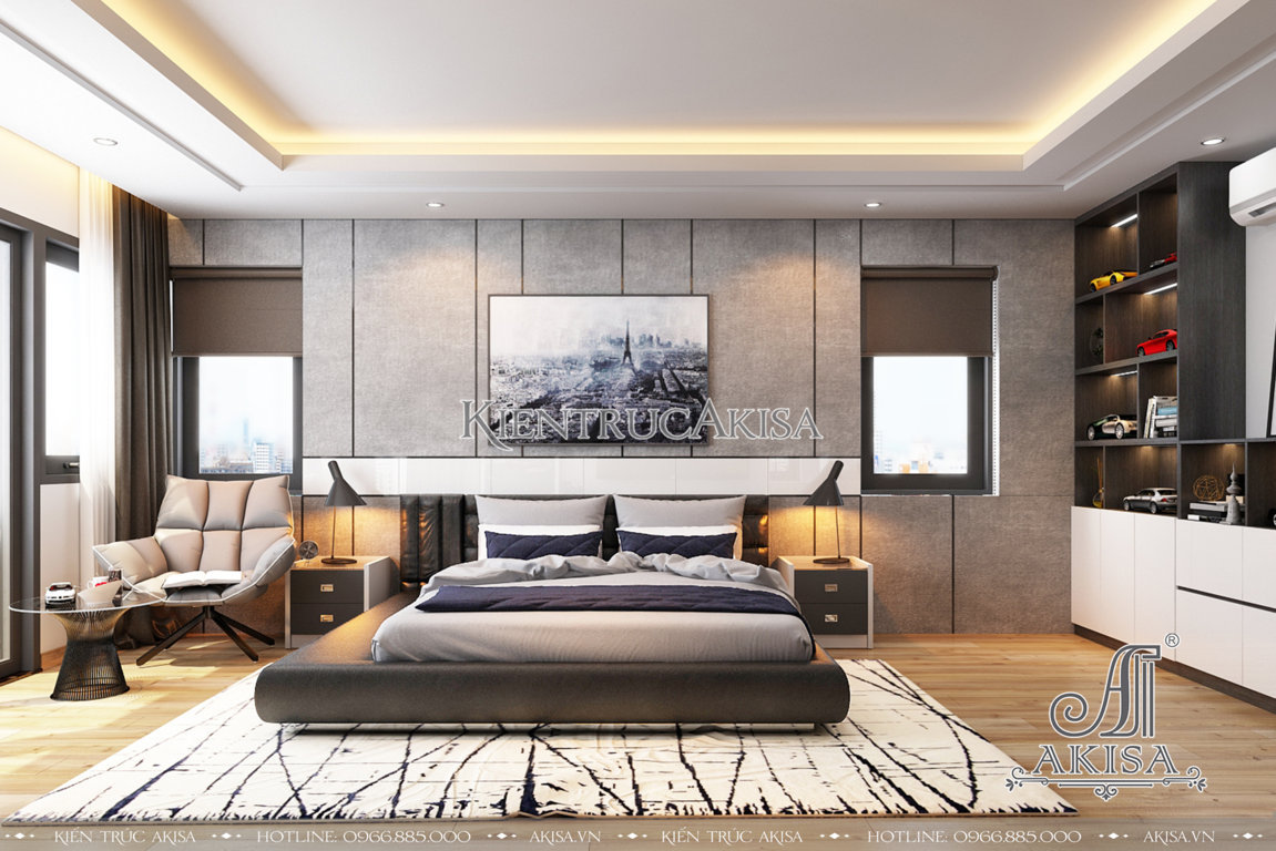 Thiết kế nội thất biệt thự đẹp hiện đại 3 phòng ngủ (CĐT: ông Đoàn - Kiên Giang) NT11024