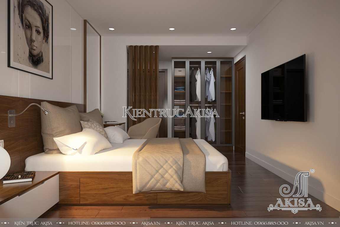 Thiết kế nội thất chung cư hiện đại sang trọng (CĐT: ông Chính Anh - Khánh Hòa) NT21045