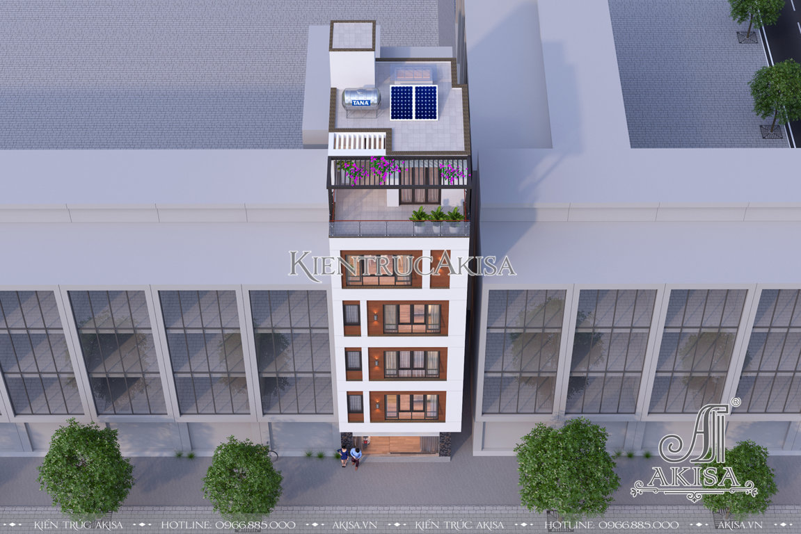 Mẫu thiết kế nhà phố hiện đại 6 tầng (CĐT: bà Na - Hà Nội) NP61035