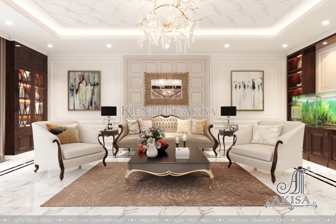 Mẫu nội thất nhà phố tân cổ điển Luxury đẹp đẳng cấp (CĐT: ông ...
