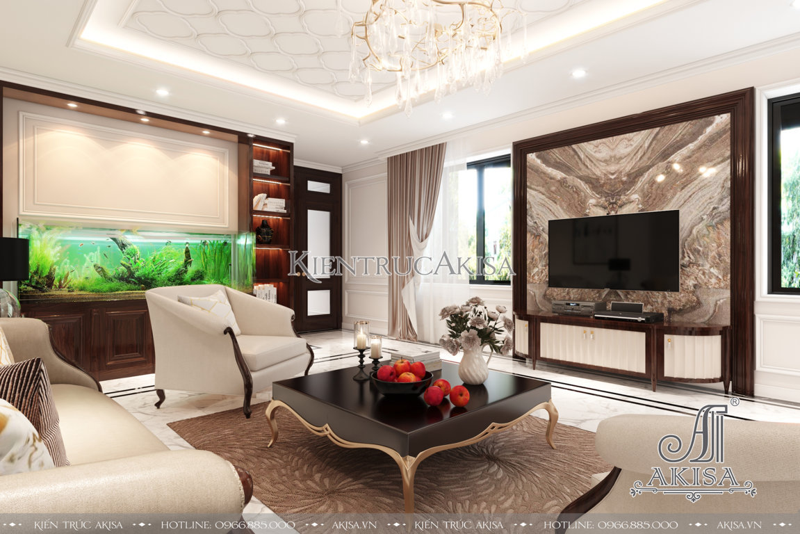 Mẫu nội thất nhà phố tân cổ điển Luxury đẹp đẳng cấp (CĐT: ông Tùng - Hà Nội) NT32055