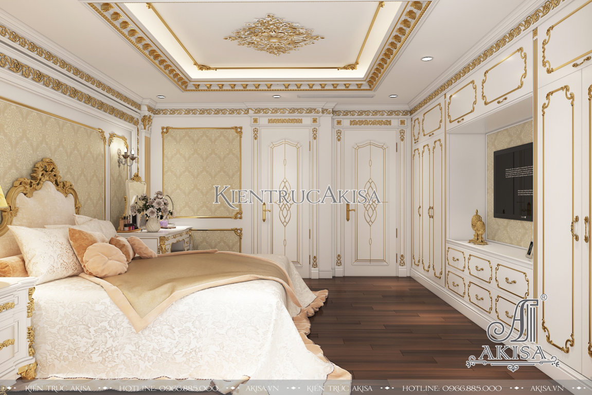 Thiết kế nội thất chung cư tân cổ điển (CĐT: ông Tuyên - Hà Nội) NT22018