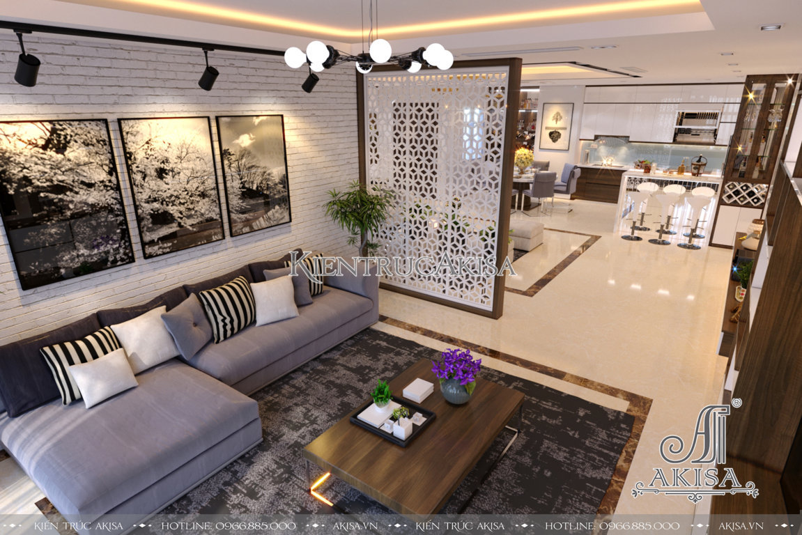 Thiết kế nội thất căn hộ PENTHOUSE hiện đại (CĐT: ông Minh - Khánh Hòa) NT21037
