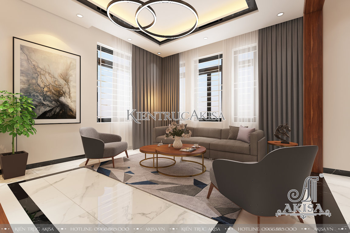 Thi công và thiết kế nội thất biệt thự phong cách hiện đại đẹp mê mẩn (CĐT: ông Hiếu - Hậu Giang) NT11025