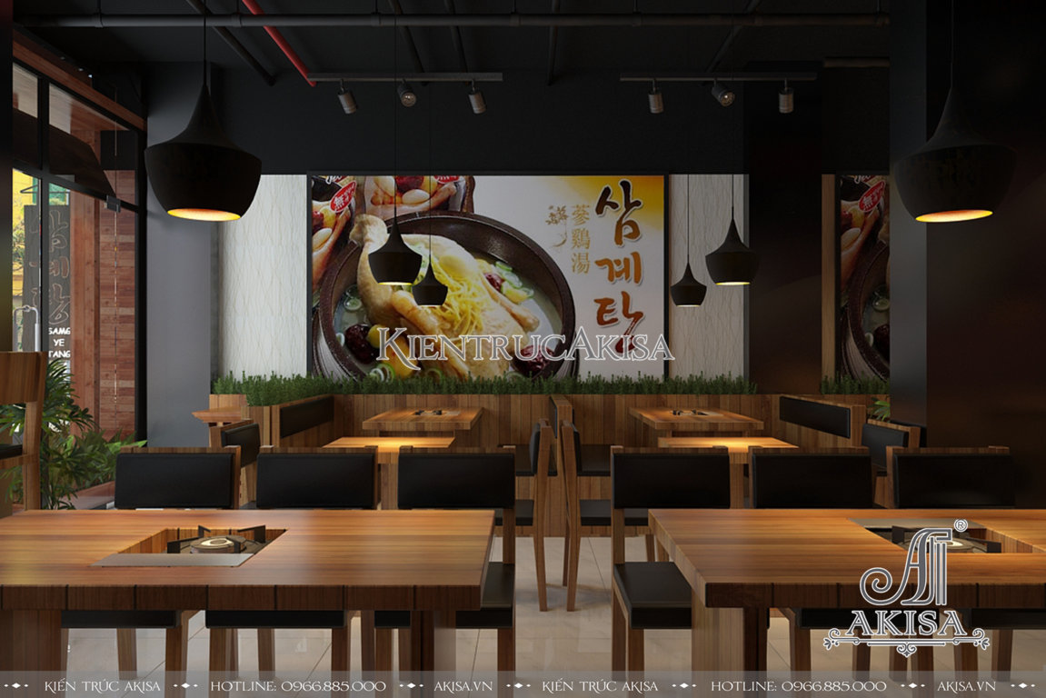 Thiết kế nội thất nhà hàng hiện đại tại Hà Nội (CĐT: bà Tâm - Hà Nội) NT41050