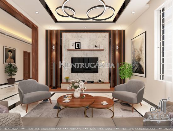 Thi công và thiết kế nội thất biệt thự phong cách hiện đại đẹp mê mẩn (CĐT: ông Hiếu - Hậu Giang) NT11025