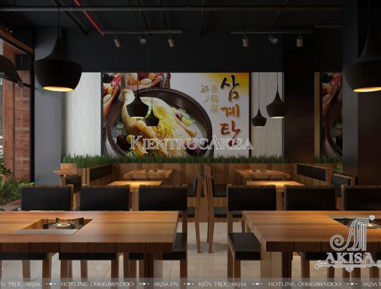 Thiết kế nội thất nhà hàng hiện đại tại Hà Nội (CĐT: bà Tâm - Hà Nội) NT41050