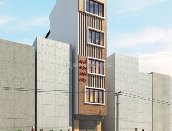Mẫu nhà lô hiện đại 6 tầng mặt tiền 3m (CĐT: ông Hậu - Hà Nội) KT61036