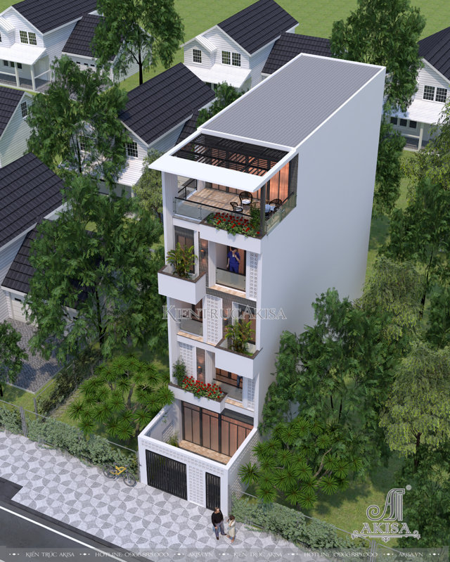 Mẫu nhà phố hiện đại 5 tầng đẹp (CĐT: ông Giang - Hồ Chí Minh) KT51040