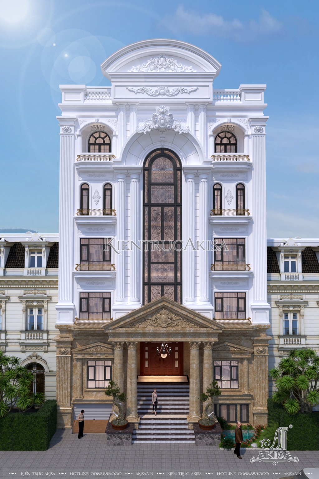 Ấn tượng với thiết kế khách sạn tân cổ điển 5 tầng (CĐT: ông Tuấn - Khánh Hòa) KS52106