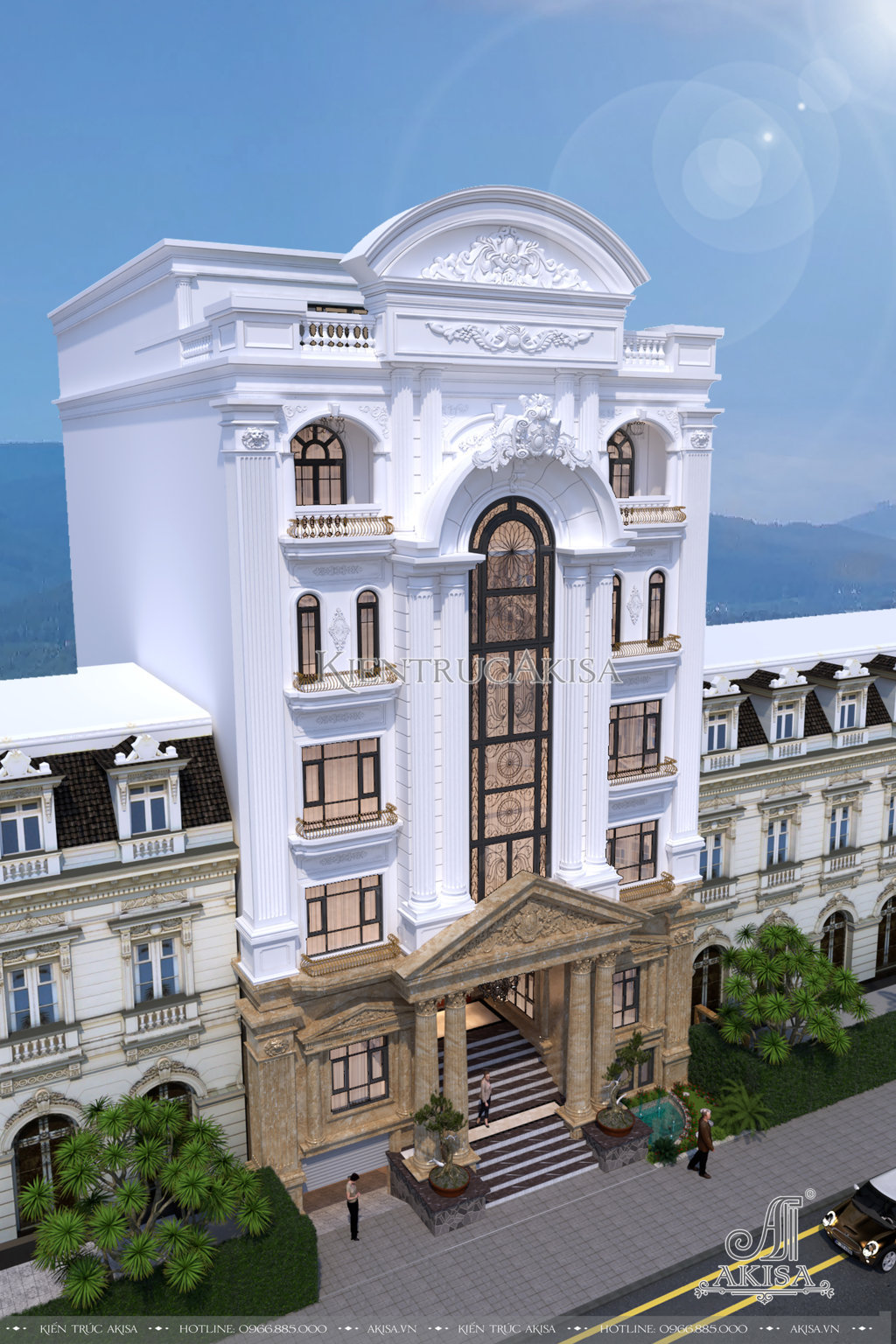Ấn tượng với thiết kế khách sạn tân cổ điển 5 tầng (CĐT: ông Tuấn - Khánh Hòa) KS52106