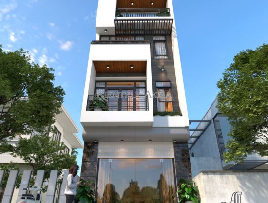 Thiết kế nhà ở 4 tầng hiện đại tại Đà Nẵng (CĐT: ông Bốn) NP41269