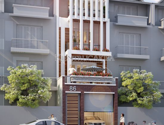 Ấn tượng thiết kế nhà phố 4 tầng hiện đại (CĐT: ông Chiến - Hà Nội) NP41276