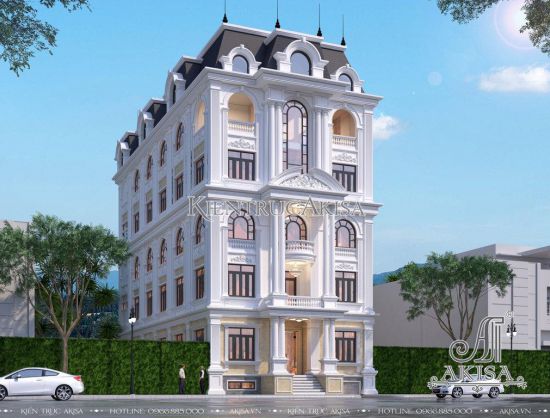 Thiết kế nhà ở kết hợp văn phòng kiến trúc Pháp (CĐT: ông Hiếu - Phú Thọ) KT62298