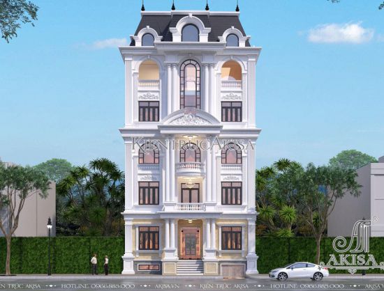Thiết kế nhà ở kết hợp văn phòng kiến trúc Pháp (CĐT: ông Hiếu - Phú Thọ) KT62298