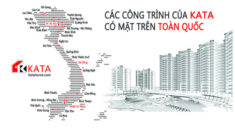 Kiến trúc KATA đã thực hiện nhiều hồ sơ thiết kế và thi công nhiều công trình trên khắp cả nước.