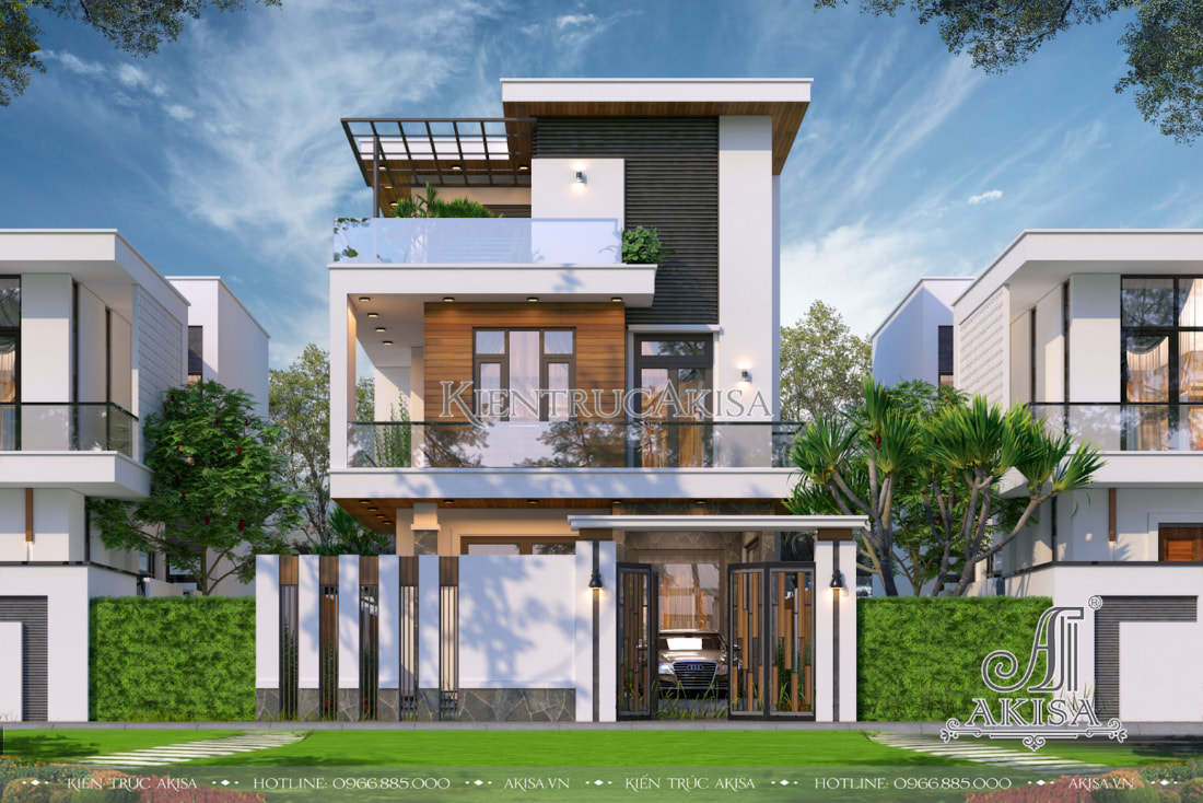 Thiết kế mẫu biệt thự phố mini 3 tầng phong cách hiện đại tại Huế