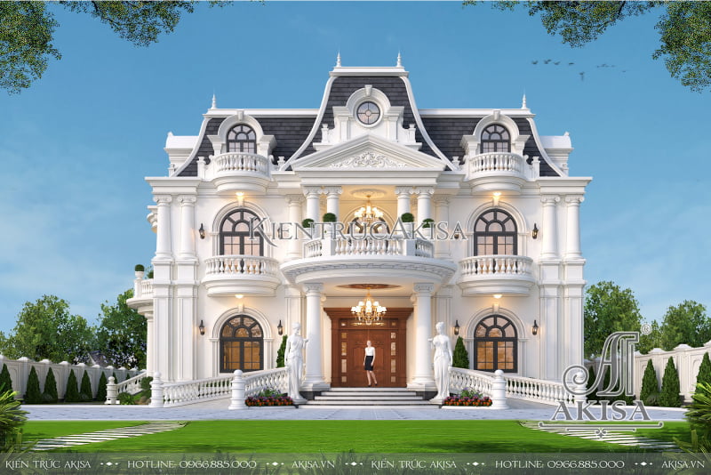 Mái dốc hình Mansard thường sử dụng trong công trình sang trọng độc đáo