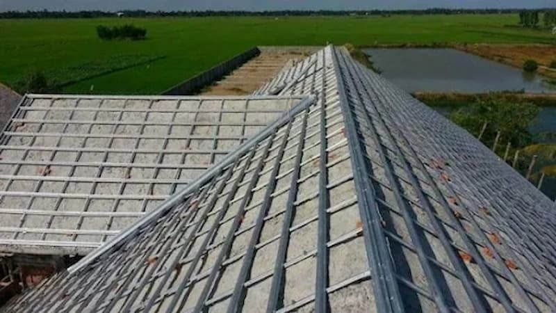Mái bê tông cốt thép với kết cấu bền vững, chống chọi lại mọi khí hậu khắc nghiệt