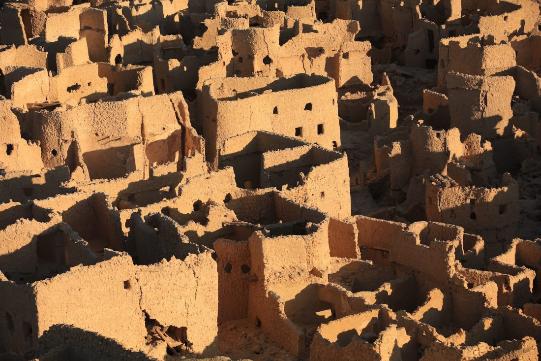 Những ngôi nhà được xây dựng từ bùn và đá tại thành cổ Siwa