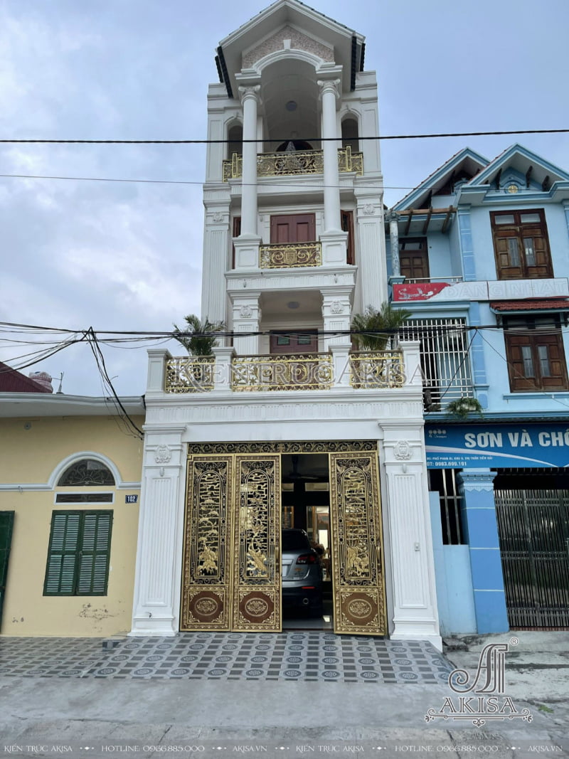 Không chỉ mang đến công trình chất lượng, thẩm mỹ, Akisa cam kết đảm bảo hoàn thành thi công nhà phố 4 tầng tân cổ điển đúng tiến độ, tiết kiệm chi phí.