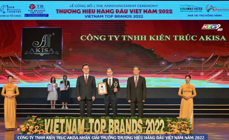 Kiến trúc AKISA nhận giải thưởng TOP 10 thương hiệu hàng đầu Việt Nam 2022