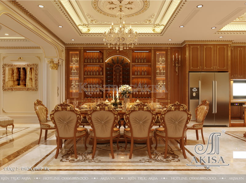 Với những lưu ý trên, gia chủ có thể có thế thiết kế cho mình một không gian phòng ăn tân cổ điển đẹp, sang trọng, đẳng cấp.
