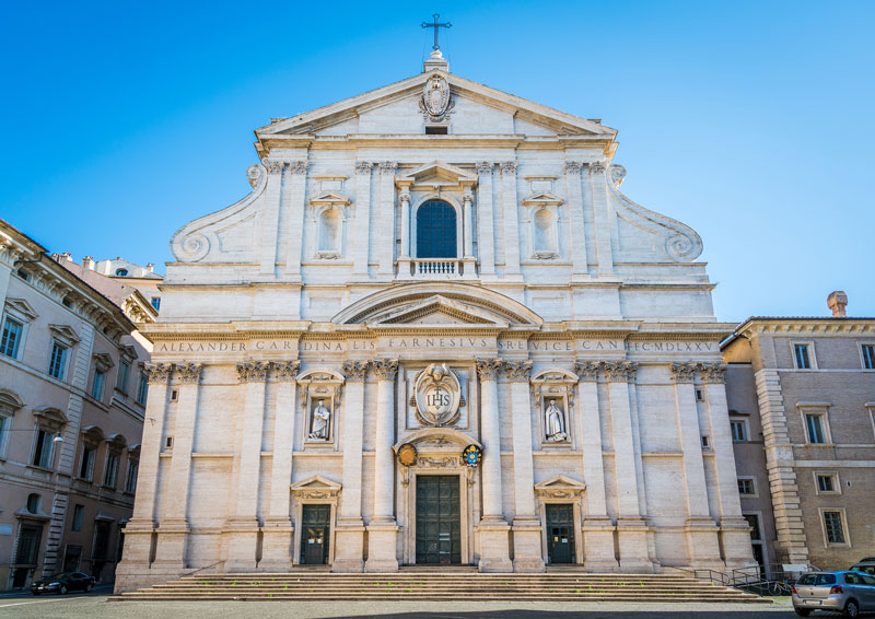 Nhà thờ Gesù tại Pháp với thiết kế thức cột Composite mặt tiền vô cùng uy nghi