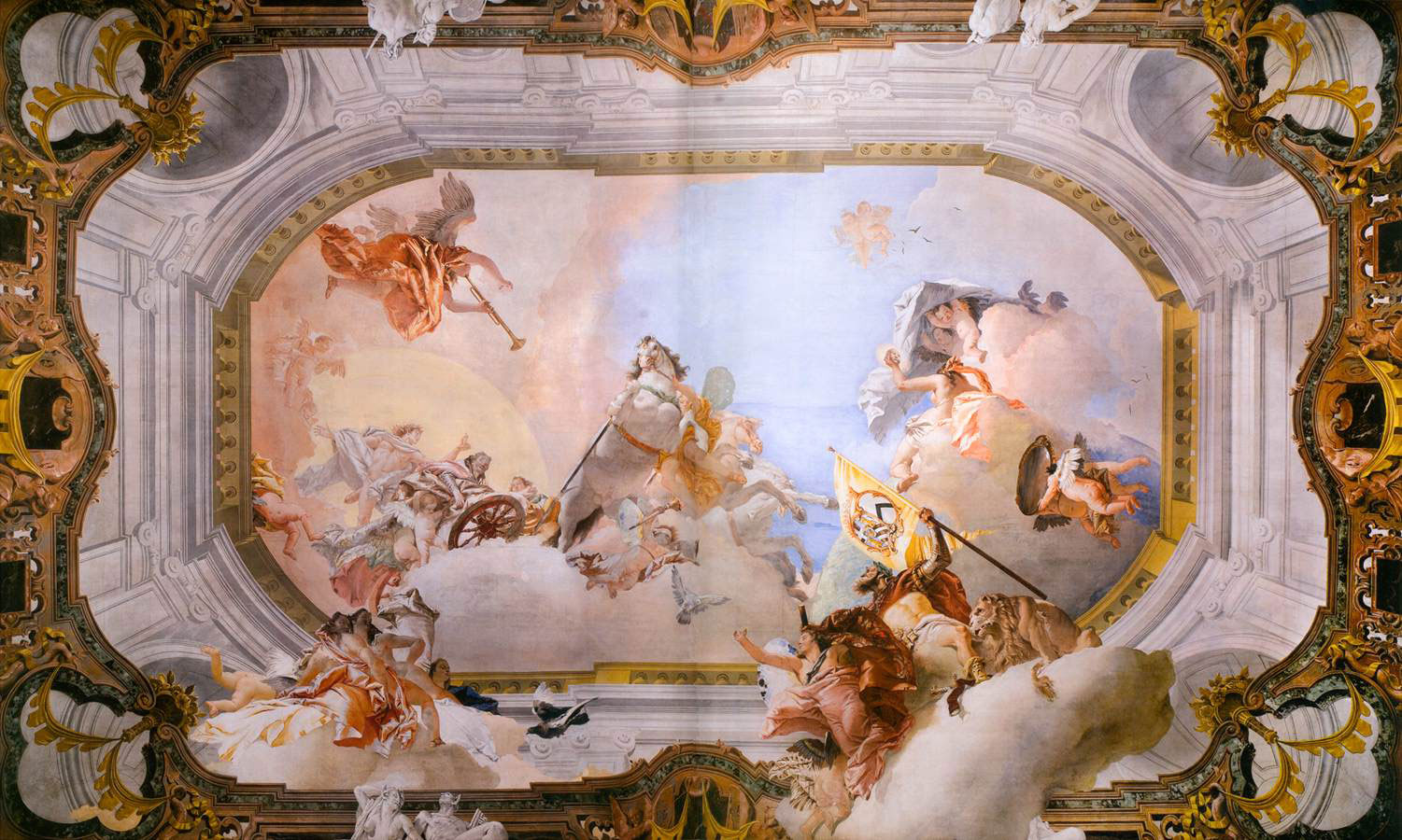 Trompe l'oeil - nghệ thuật đánh lừa thị giác được dùng trong thiết kế nội thất Rococo