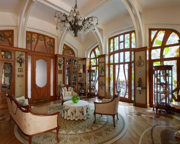 Art Nouveau trong ứng dụng nội thất rất hài hoà, sang trọng.