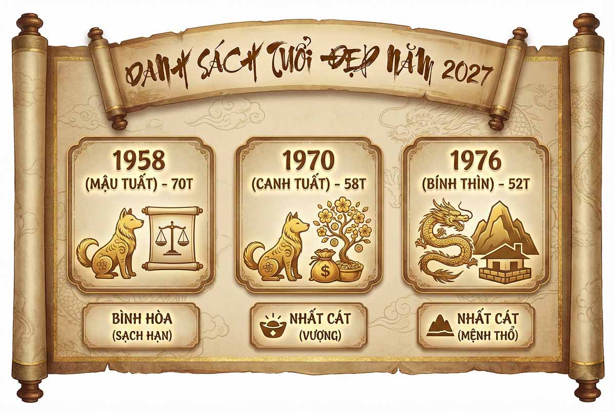 3 tuổi đẹp gia chủ Đinh Mùi nên mượn khi muốn khởi công xây nhà năm 2027 (Ảnh: Nguồn AKISA)