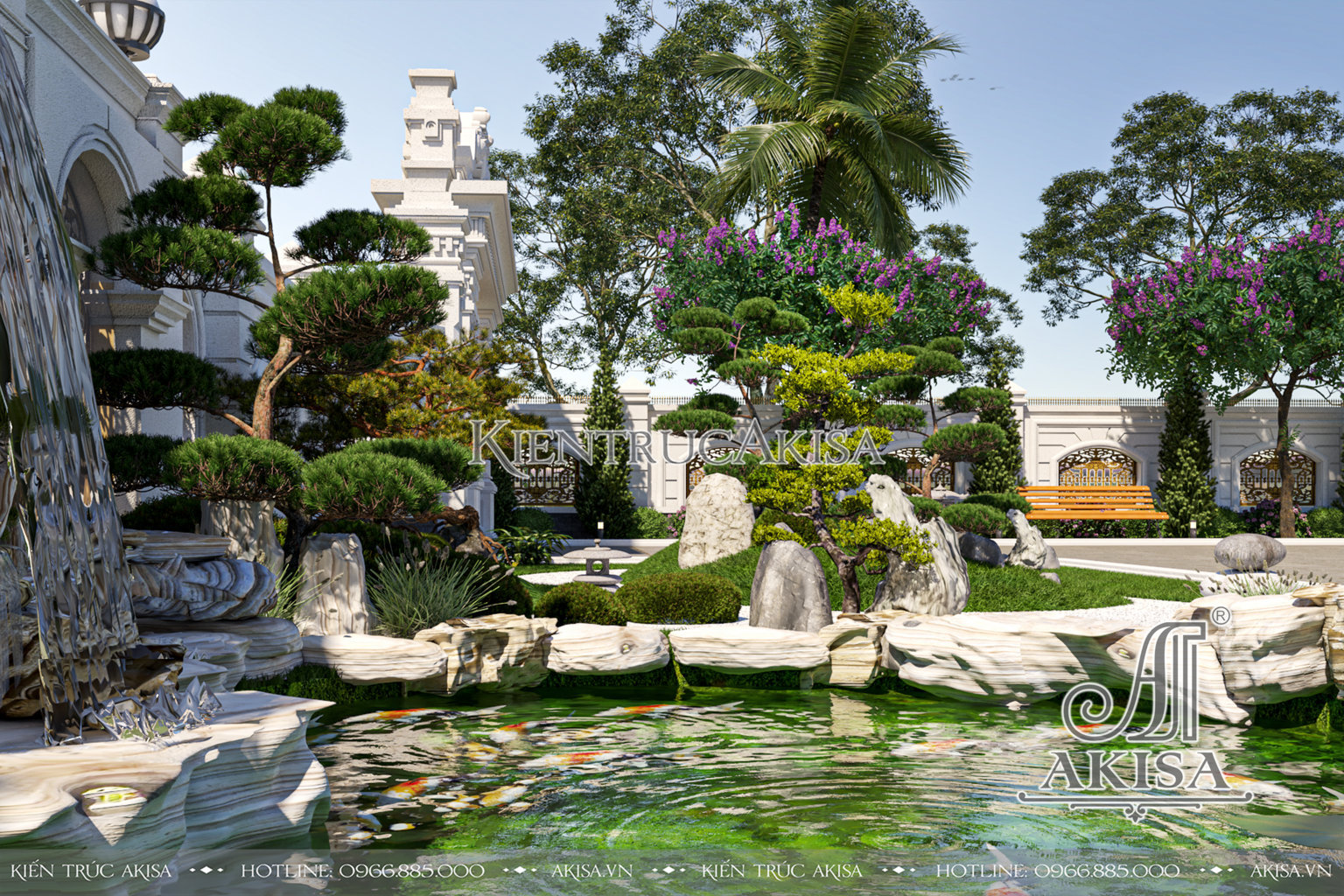 Thiết kế cảnh quan sân vườn biệt thự 1000m2 (CĐT bà Oanh - Long An) SV22824 1