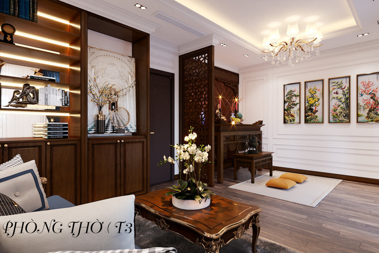 Thiết kế nội thất nhà phố đẹp (CĐT ông Trường - Thái Bình) NT32433 2