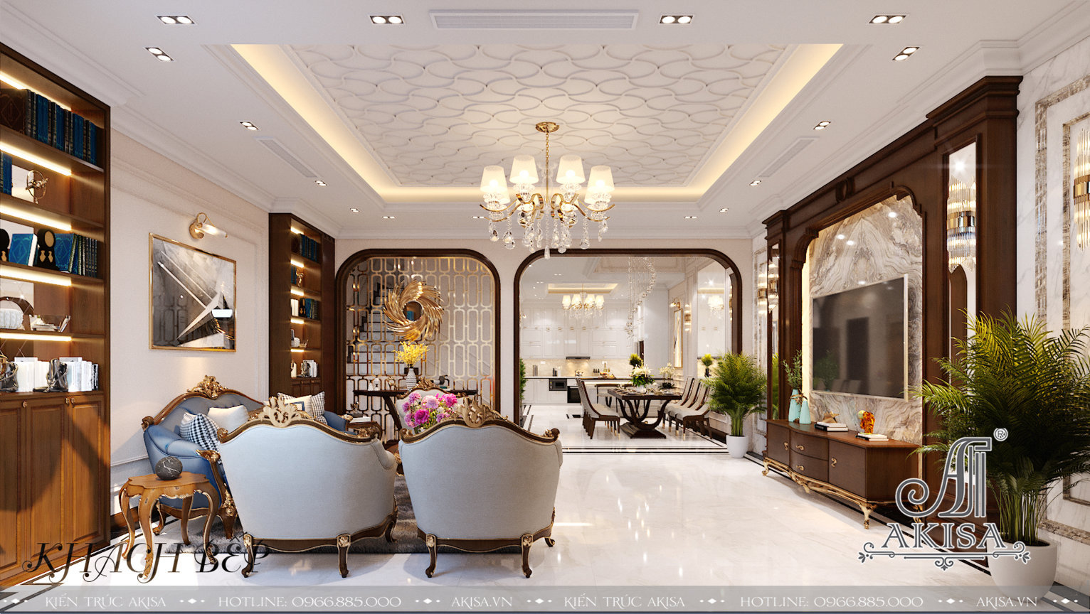 Thiết kế nội thất nhà phố đẹp (CĐT ông Trường - Thái Bình) NT32433 