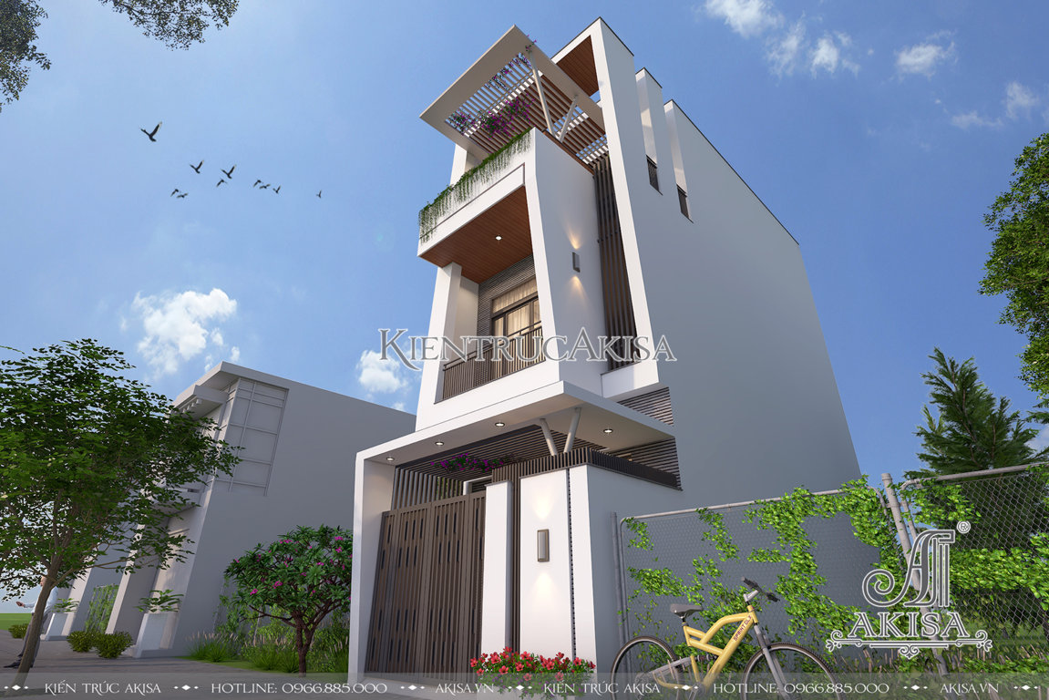 Thiết kế nhà ống hiện đại 3 tầng 5x16m