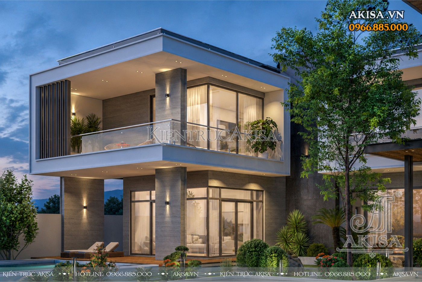 Lối vào xanh mát giúp villa nghỉ dưỡng 5 phòng ngủ trở nên gần gũi và đầy sức sống.