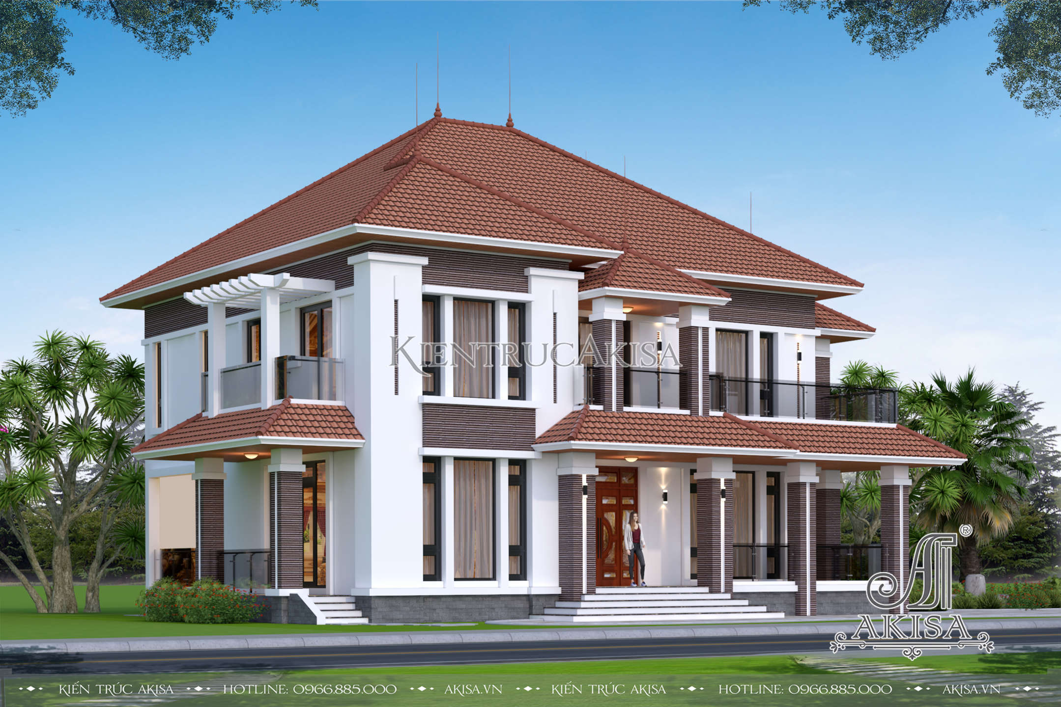 Thiết kế hành lang dài, rộng tạo không gian thoáng đãng, là nơi ngắm cảnh, thư giãn lý tưởng của gia đình