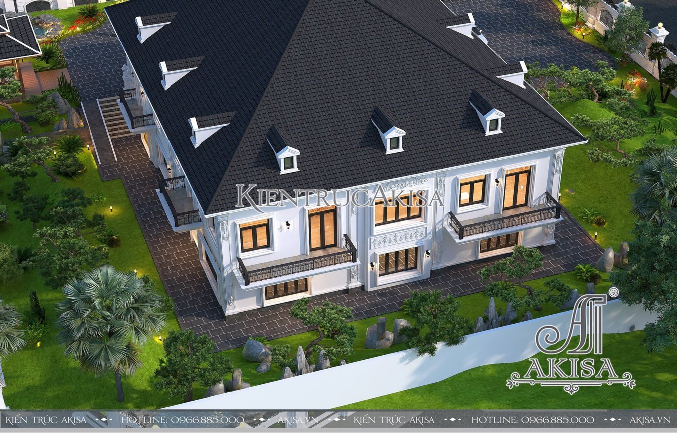 Biệt thự vườn tân cổ điển châu Âu 2 tầng
